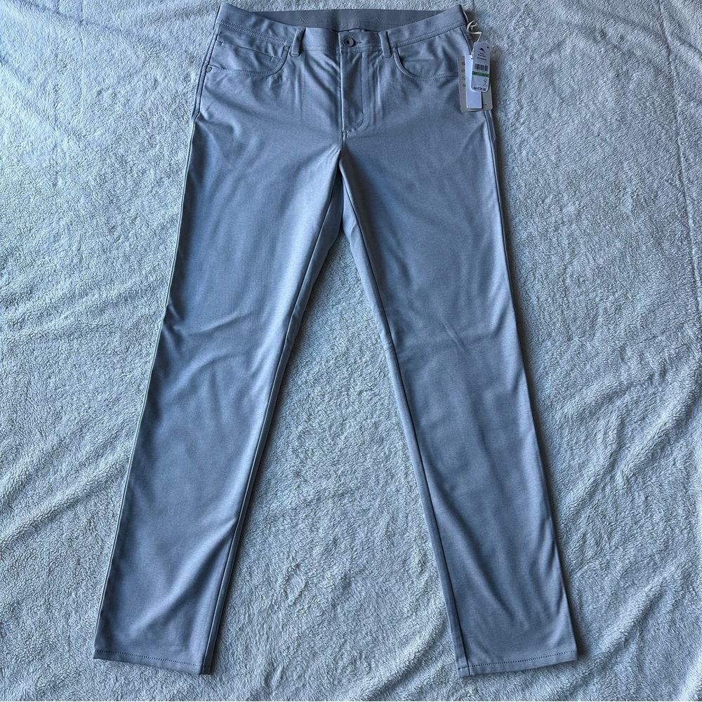 Tommy Bahama Mens Pants On Par Solid 5 Pocket Performance Harbor Mist  34x34 NWT